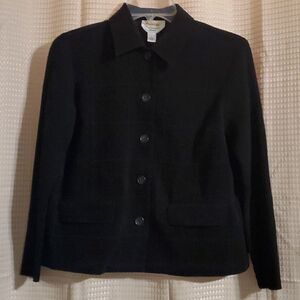 Talbots woman stretch  jacket black Petite 2